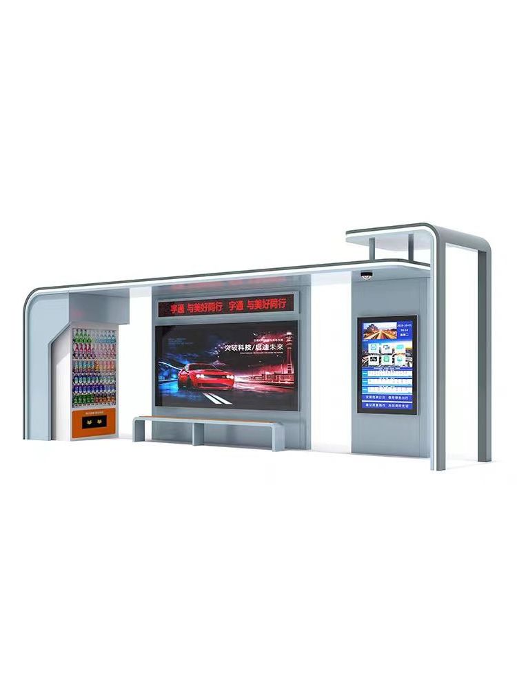 Outdoor Customized Solar Energy Advertising Bus stop Shelter