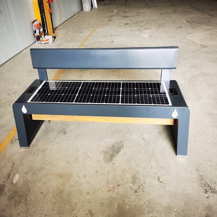 Outdoor Smart Seat Panel Wifi Public Park New Design Solar Bench