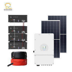 BR SOLAR 100kw solar panel On And Off Grid Hybrid 8KW Solar Roof Tiles Photovoltaic System with Foldable Solar Panel For Home