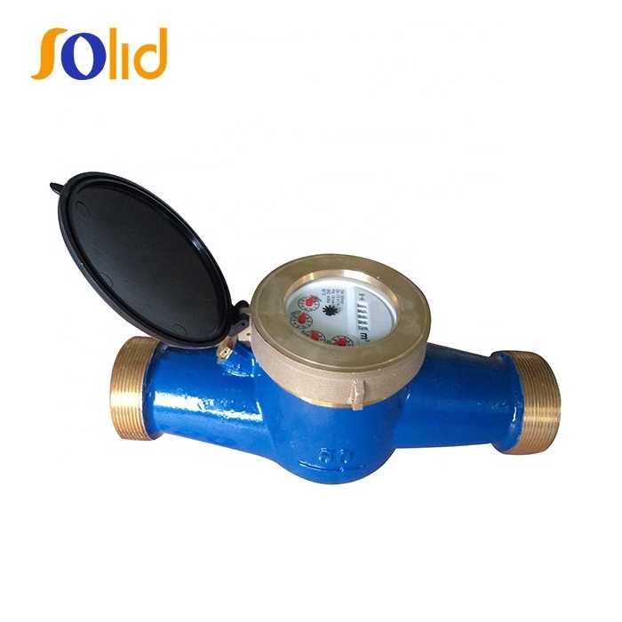 Multi jet wet type dry or wet water meter water meter of Copper shell