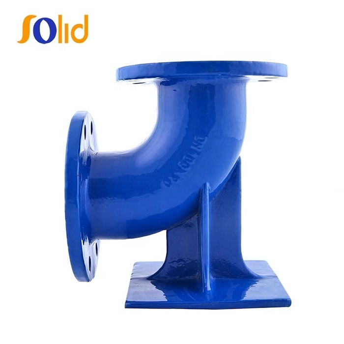 ISO2531 Ductile iron Double Flanged Pipe Fitting 90 Degree DI Duckfoot Bend