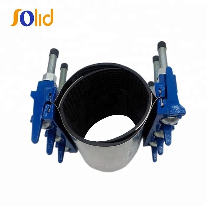 Stainless Steel Water Pipe Single/Double Band Repair Clamp For CI, DI, Steel,PE And PVC Pipe