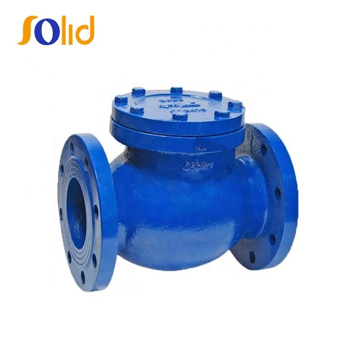 Factory Hot Selling 6 inch/8 inch Ductile Iron Cast Iron CI PN16 Flanged Swing Check Valve