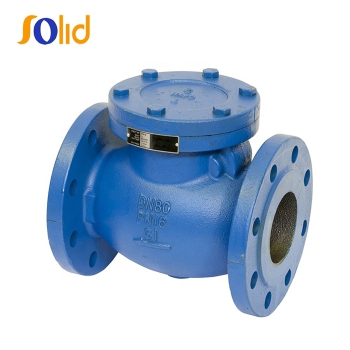 Factory Hot Selling 6 inch/8 inch Ductile Iron Cast Iron CI PN16 Flanged Swing Check Valve