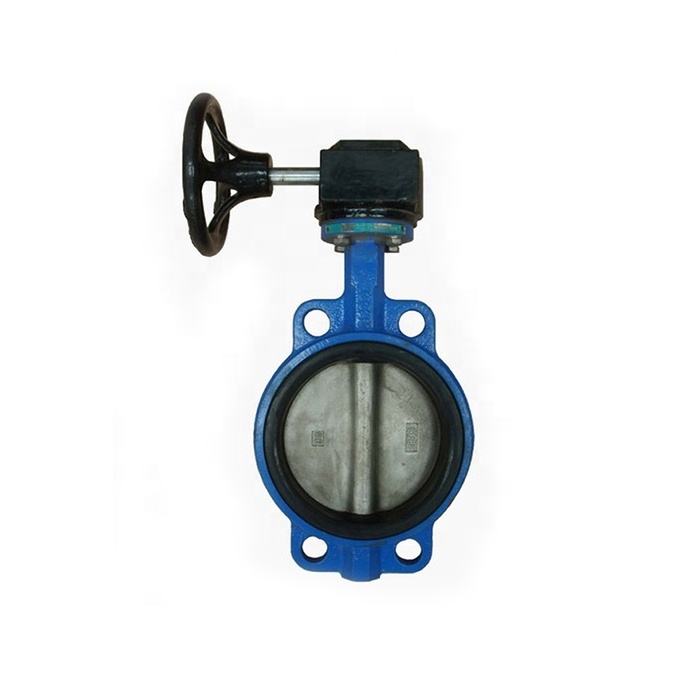 API 609 / ISO 5752 / BS 5155 Cast Iron Gear Box Operated Wafer Butterfly Valve