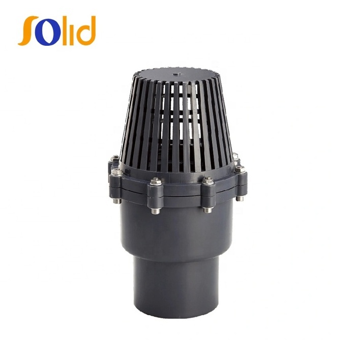 Factory Price Drinking Water PVC Single Union Bottom Valve Plastic Foot Valve