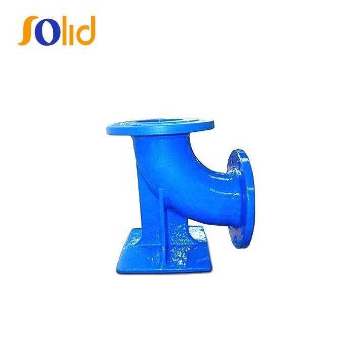 ISO2531 Ductile iron Double Flanged Pipe Fitting 90 Degree DI Duckfoot Bend