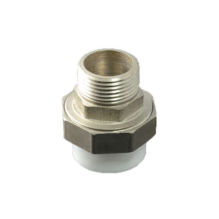 hot and cold water supply PPR Pipe Fittings PPR Adapter Joint Union with Brass Male Thread