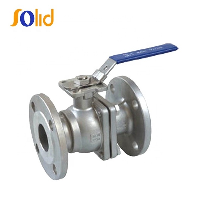 Class150 Material SS304 SS316 SS316L CF8 WCB Stainless Steel 2PC Flange End Ball Valve