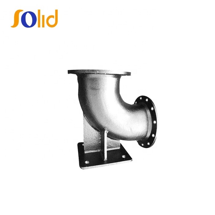 ISO2531 Ductile iron Double Flanged Pipe Fitting 90 Degree DI Duckfoot Bend