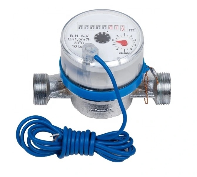 China Single Jet Dry Type Pulse Output Transmission Domestic Cold Water Meter