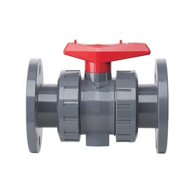 DIN ASTM Standard 1/2"-4" Plastic PVC Flanged True Union Ball Valve