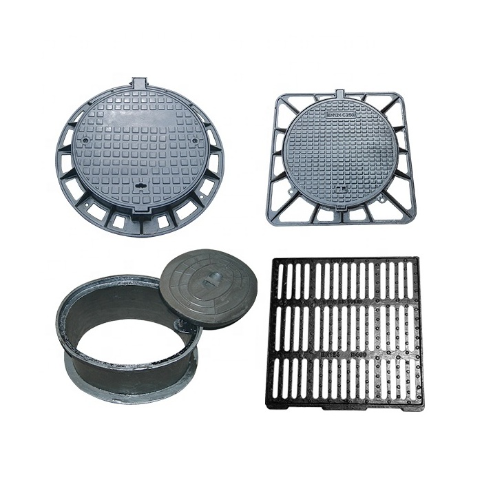 Wholesale Price Heavy Duty QT500-7 Ductile Iron Casting Round and Square Manhole Cover Price