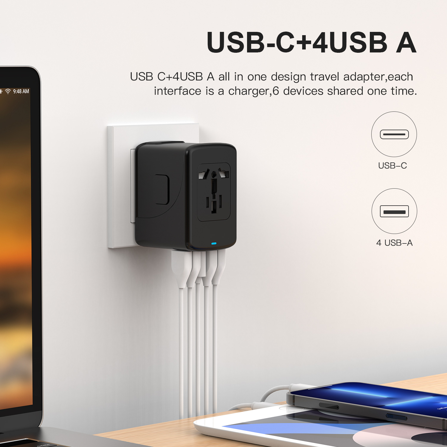 universal adapter travel usb a charger eu plug travel bag with usb charger adaptor pd 35w wall charger universal adapter