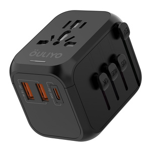 World travel adaptor USB plug Type C quick charger PD Smart Usb Charger Travel Adapter International Universal Plug