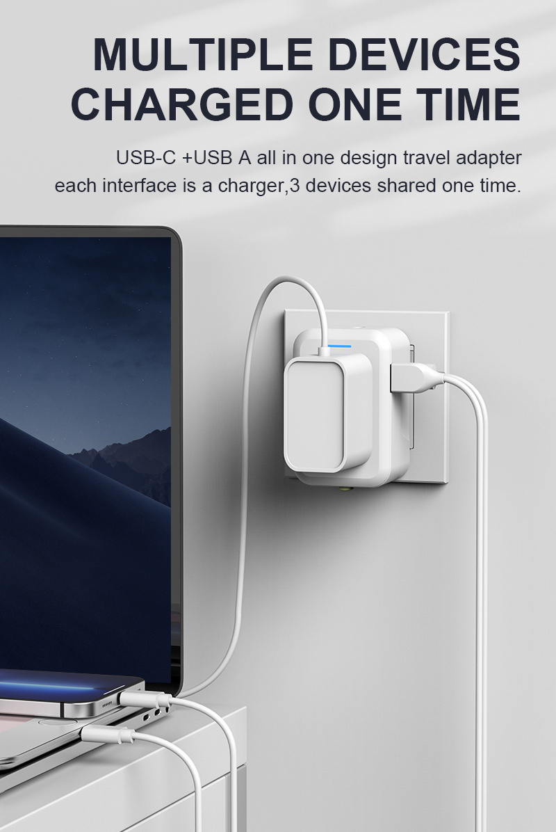 Universal travel adapter 2 USB 1 TYPE C plug gift promotion