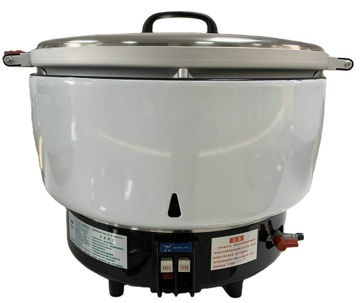 Big Gas Rice Cooker 10 liter 50 cups with Stretched Aluminum Inner Pot for 50 Persons rice cooker using gas