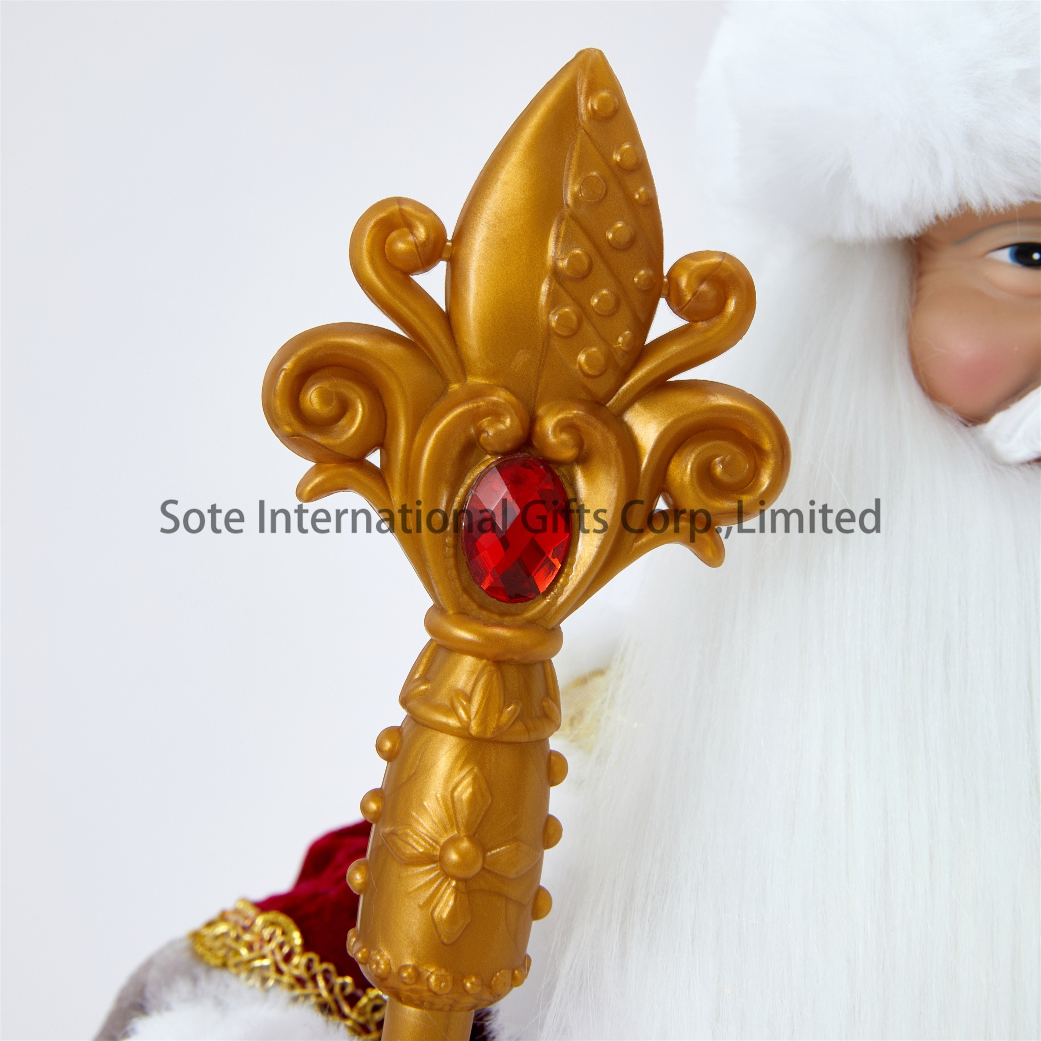 SOTE 30-50CM Russian Ded Moroz Toy New Year Electric Musical Santa Claus with Movable Head and Hands for Xmas Winter Home Decor