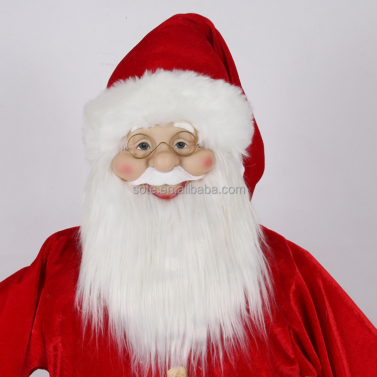 Red Dancing Santa Claus 150cm Musical Santa Claus Life Size Singing And Dancing Santa Claus Toys For Party Decoration