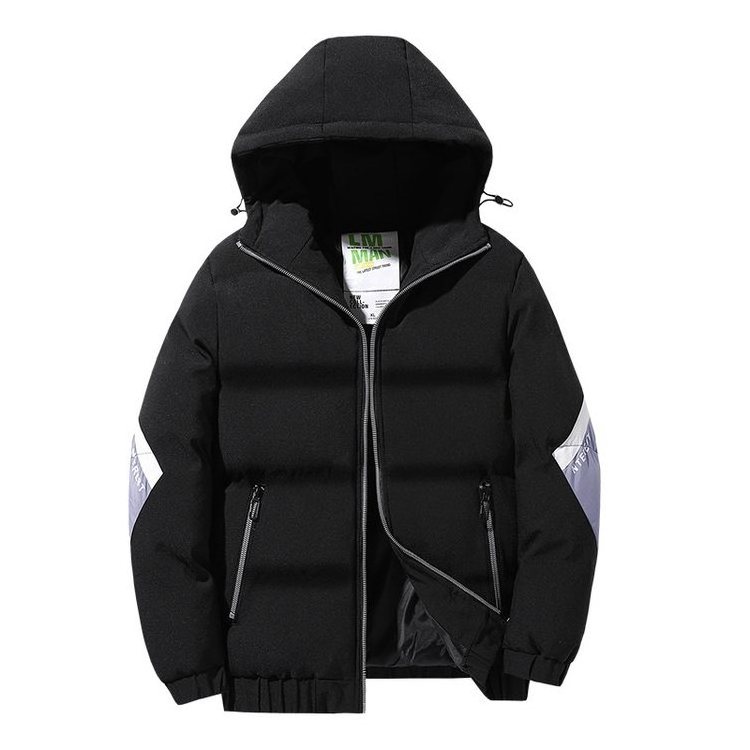 Custom Men's Winter Outerwear Jackets 2022 Winter Casual Quilted Jacket For Men Coats Windproof Puffer Jacket Man With Hood