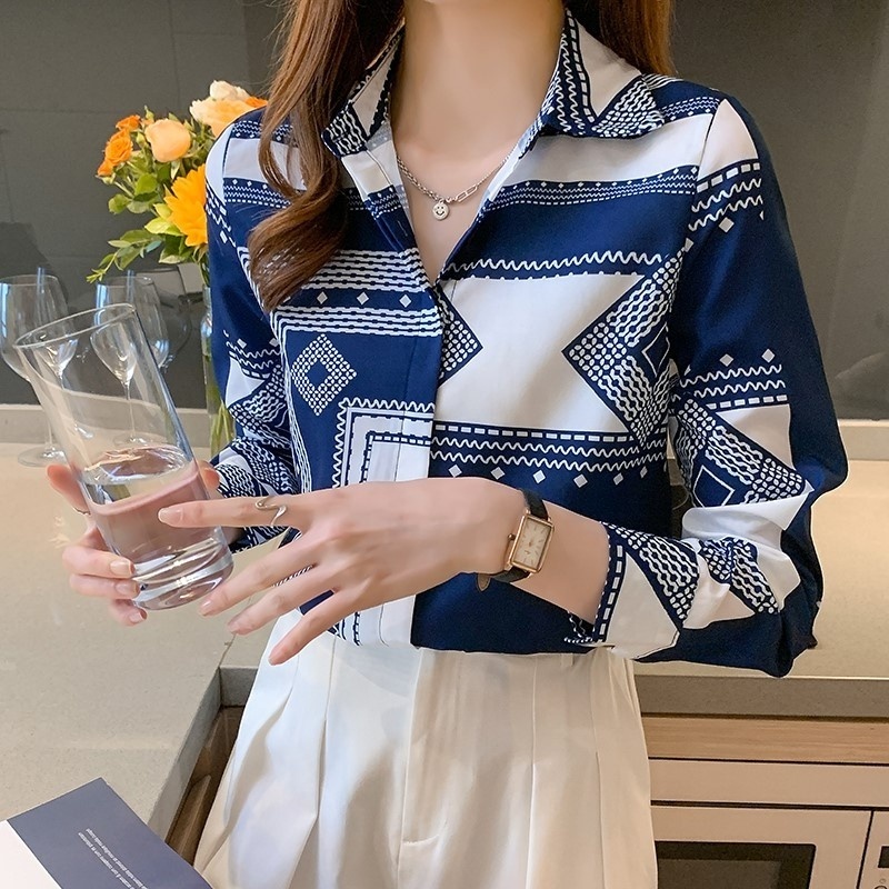 Fashion Printing Ladies Shirts Women's Blouses 2024 Spring Autumn Long Sleeve Shirts Tops Blusas Mujer