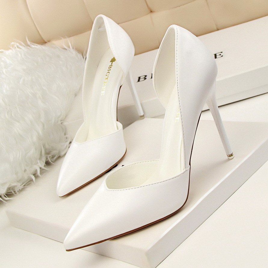 Shallow Mouth Pointed Heels Women Shoes 2020 Stiletto Cute Pink Hollow Pumps Shoes For Girls