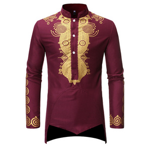 Wholesale Fashion Garniture Africain Chemise Homme En 100% Dashiki Boubou Men's African Wear