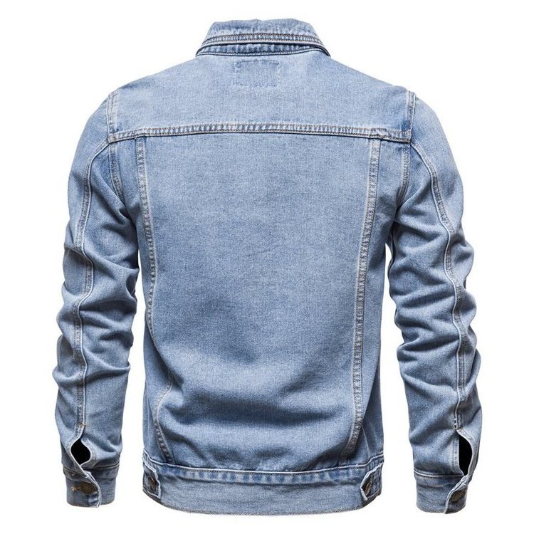 2022 Classic Casual Spring Autumn Thin Mens Jean Jacket Coats Veste Manteau Outwear homm Multi Pocket Plus Size Denim Jacket Men