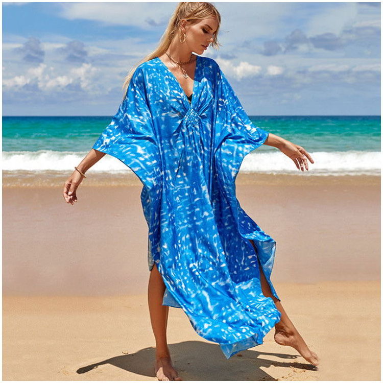 Kimono Beach Wholesale Women Beautiful Animal Print Tunics Robe de Plage Spa and Beach Kimono for Swimwear Cover