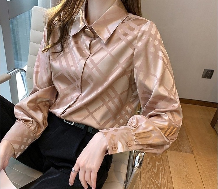 Elegant Women Satin Blouses Shirts Designer Ladies Chiffon Shirts New Female Tops Fashion Office Lady Work Wear Clothes