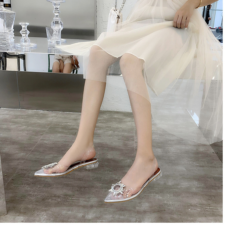 Hot Scarpe Con Tacco Plastic Sexy Transparent Clear Crystal PVC High Heels Clear Women Pumps Shoes