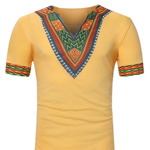 Wholesale High Quality Shirts For Men 100% Cotton Nigerian White Dashiki African Mans Suit