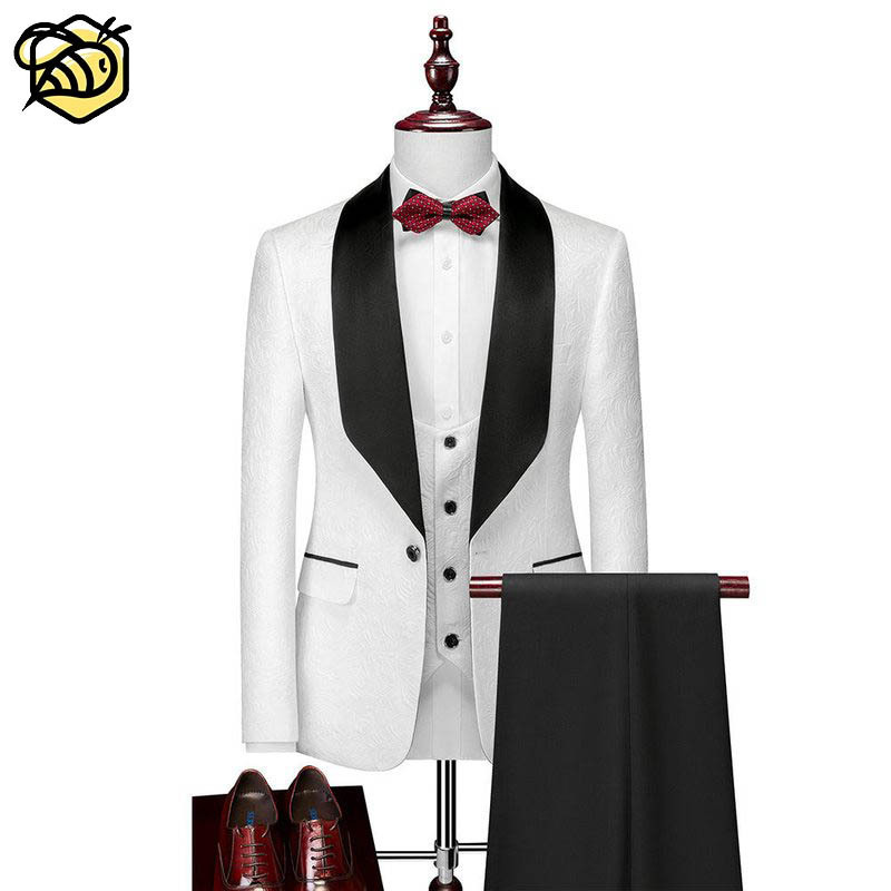 2022 Wedding Groomsmen (Blazer Vest Pants) 2019 Plus Size Men'S Suits & Blazer Ceket 3 Pcs Set Mens Solid Casual Business Suit