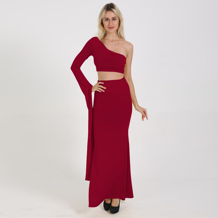 Wholesale Maxi Dress Supplier Haljina Seksi Svecane Duge Haljine Woman 2 Piece Dress