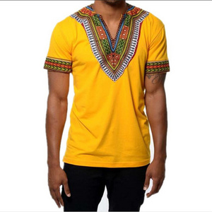 Wholesale Fashion Shirts Dashiki Gold African Kitenge Fashions