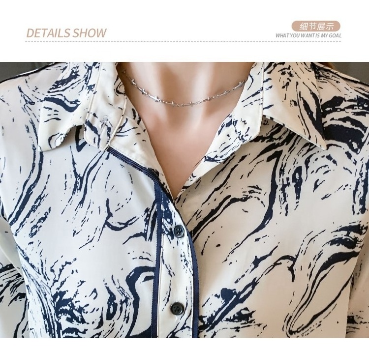 Fashion Printing Ladies Shirts Women's Classic Blouses New Spring Autumn Long Sleeve Office Lady Shirts Tops Blusas Mujer