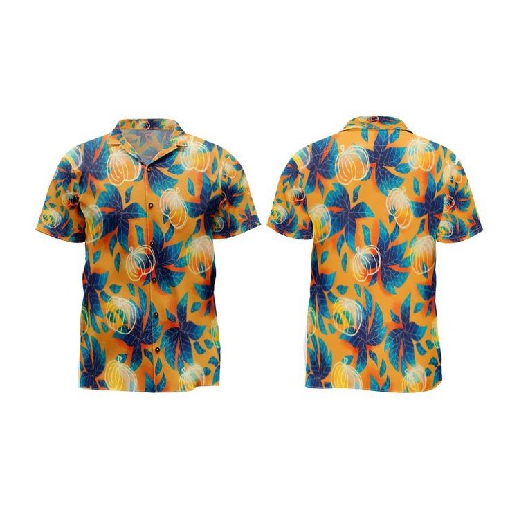 Wholesale Men's Summer Shirt Hawaii Patchwork Plus Size Beach Shirt Surfing Short Sleeve Hawaiian Shirt