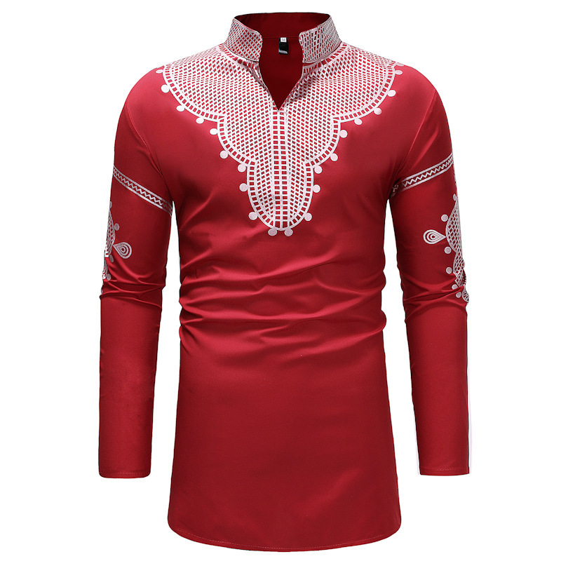 2022 Latest Design Abaya Africain Chemise-Homme-Turkey Dashiki Boubou Fashion African Mens Clothing