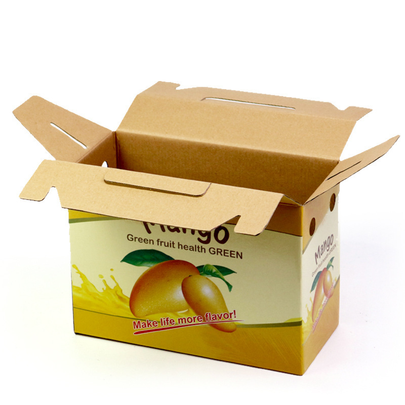 Wholesale custom corrugated packing fruit vegetable banana mango carton packaging box