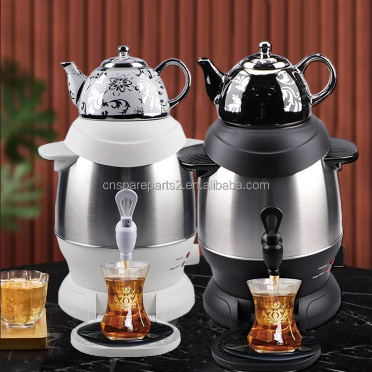 High Quality 5l Stainless Steel Samovar Tea Maker Boil Dry Protection Electric Water Kettle Turkey Tea Samovar of Tea Urn