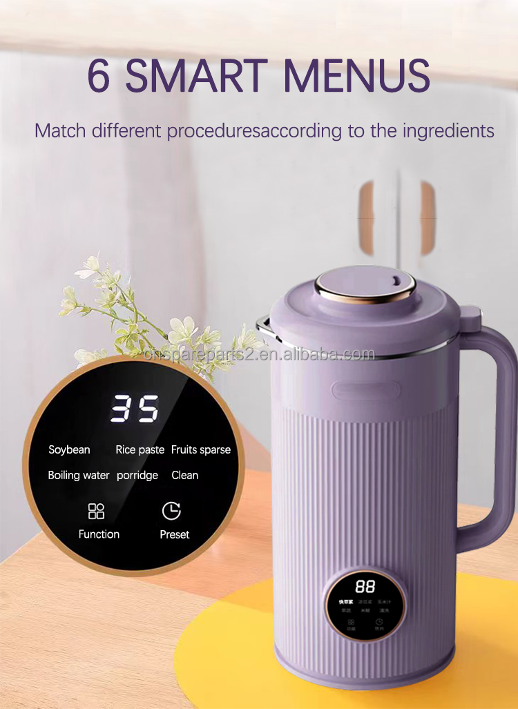 Household Soy Milk Maker Food Processor Almond Oat Coconut Soy Cooking Blender Multifunction Soup Maker