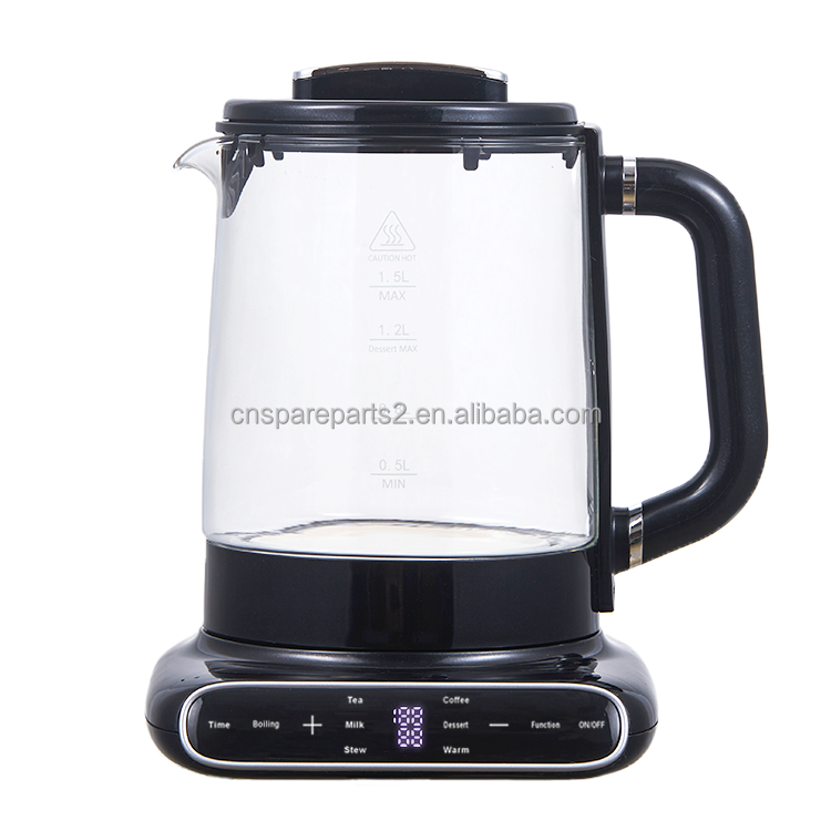 1.5l Clear Glass Electric Kettle 304 Food Grade Steel Heating Plate High-qualit Borosilicate Glass Electric Water Kettle