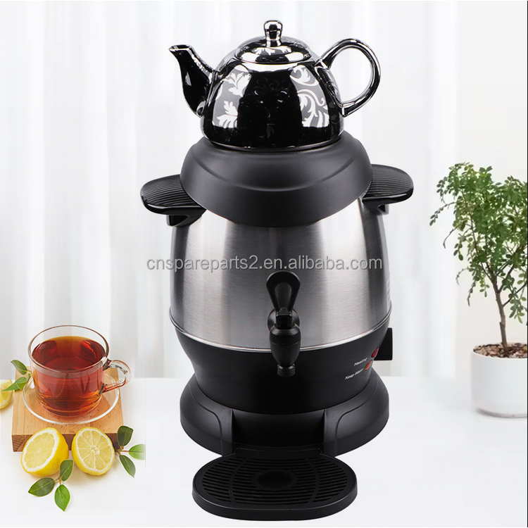 High Quality 5l Stainless Steel Samovar Tea Maker Boil Dry Protection Electric Water Kettle Turkey Tea Samovar of Tea Urn