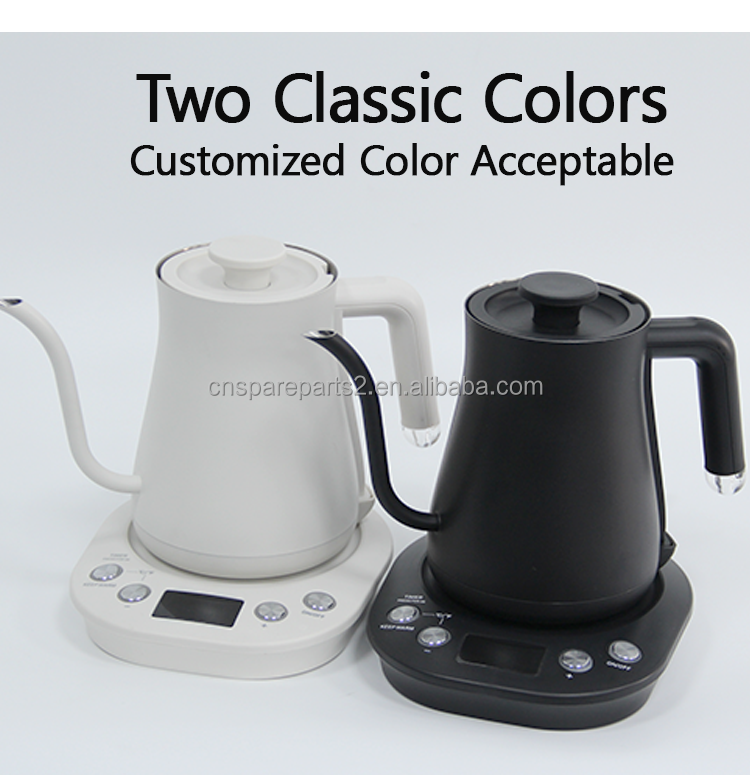 304 Stainless Steel Liner  Tea Coffee Gooseneck Kettle Auto Shutoff Long Spout Coffee Kettle With Temperature Control