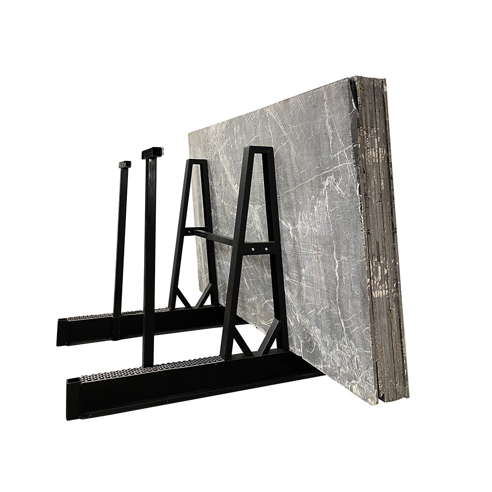 Metal Storage Transport Glass Granite A Frame Racks For Stone Marble Display with Safety Pole