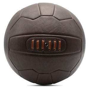 Source Factory Direct supply Classic retro football size 5 Training soccer ball PU Brown Retro football indoor and outdoor Used