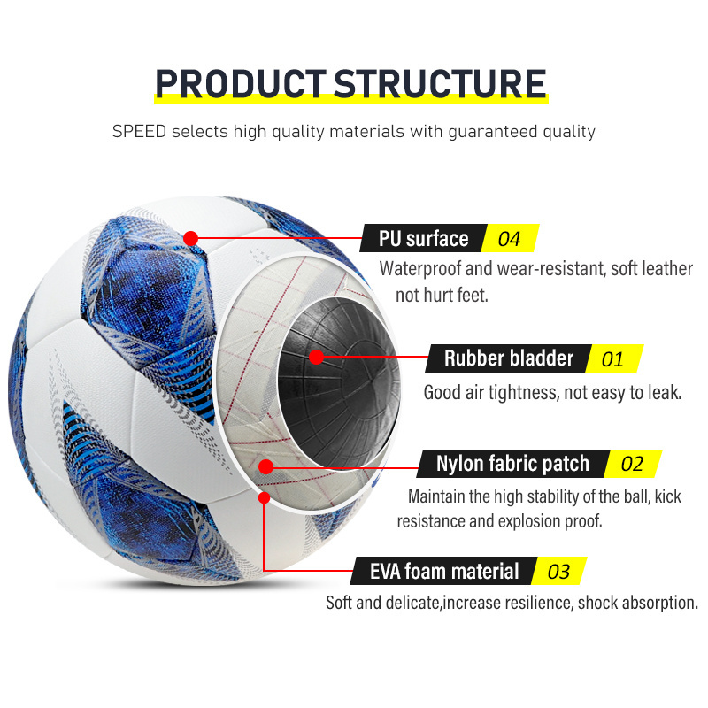 Explosive Model Footballs High Quality Size 5 PU Thermal bonding Football High burst Soccer Ball For Match Training Best  price