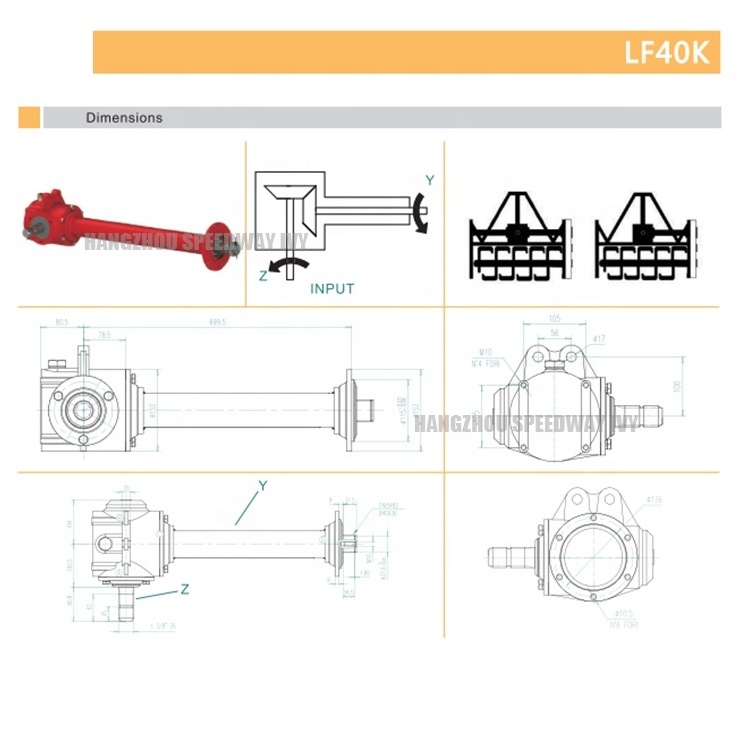 Factory Direct Sale PTO 540 Rpm 1.46:1 Ratio Gearbox For Rotary Tiller Agricultural Machines