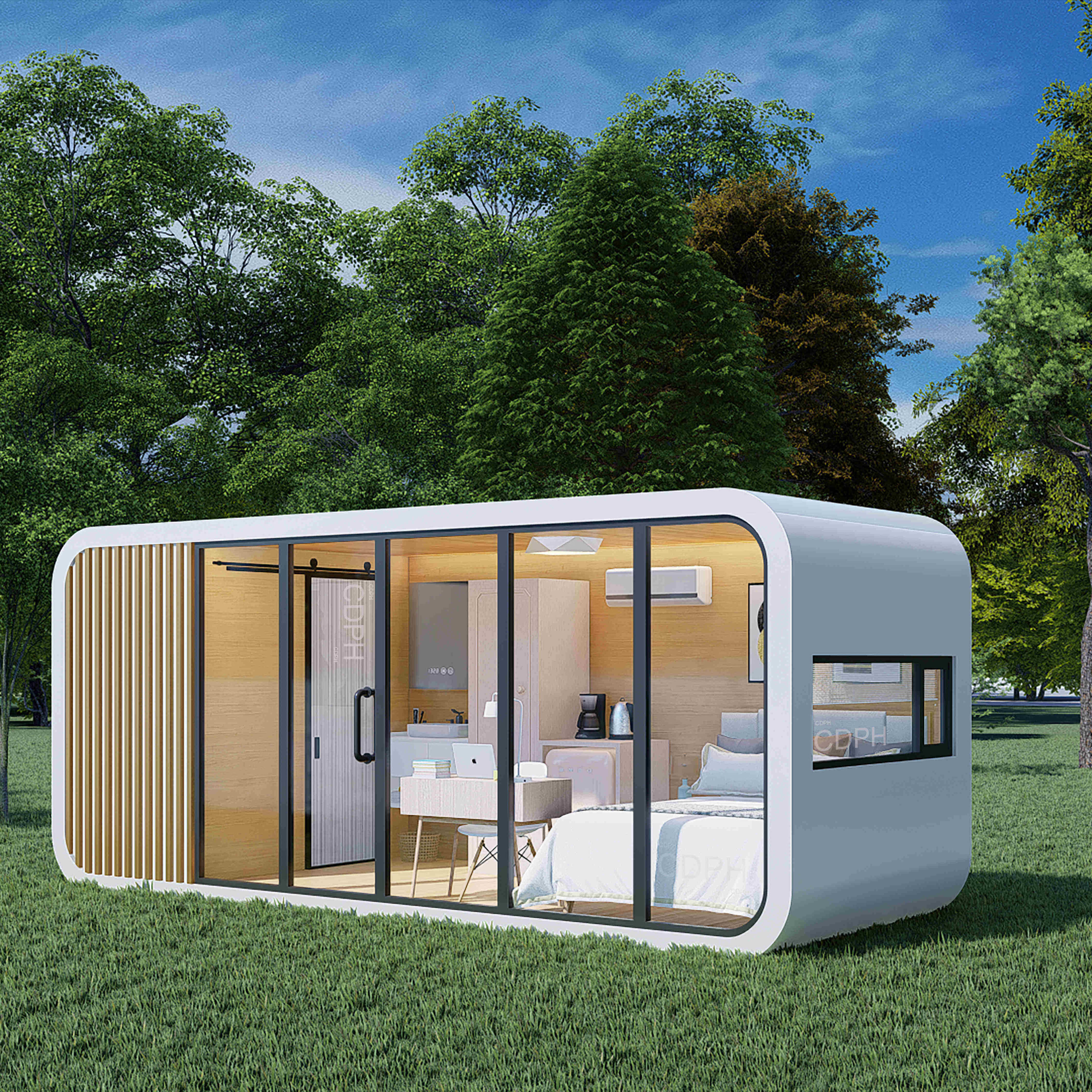 Wh Economic Movable Capsule Hotel Apple Cabin Container House Movable house