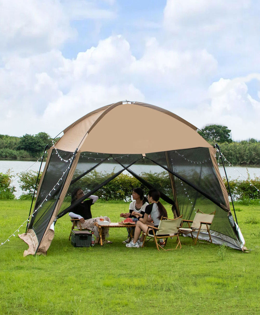 Outdoor camping beach shade tent Double casual barbecue mesh pergola mosquito proof camping tent